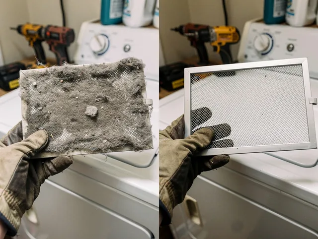 Professional lint trap cleaning by Garfield Heights Dryer Vent Cleaning in Garfield Heights